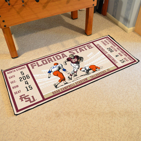 Florida State Seminoles Ticket Runner Rug - 30in. x 72in.