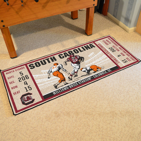 South Carolina Gamecocks Ticket Runner Rug - 30in. x 72in.