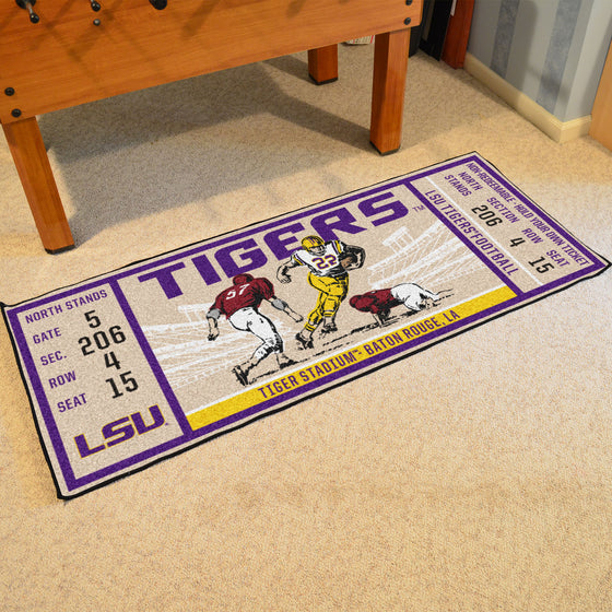 LSU Tigers Ticket Runner Rug - 30in. x 72in.