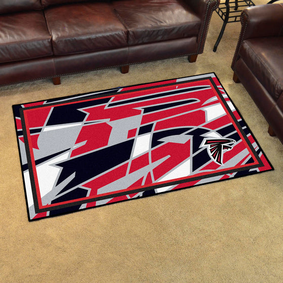 Atlanta Falcons 4ft. x 6ft. Plush Area Rug XFIT Design