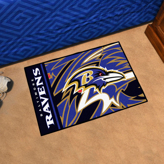 Baltimore Ravens Starter Mat XFIT Design - 19in x 30in Accent Rug