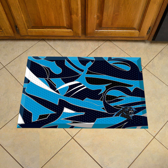 Carolina Panthers Rubber Scraper Door Mat XFIT Design