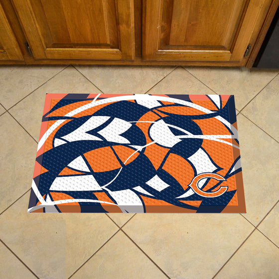 Chicago Bears Rubber Scraper Door Mat XFIT Design