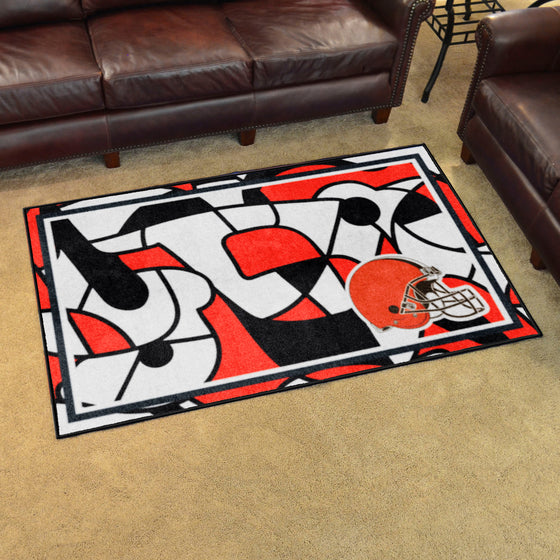 Cleveland Browns 4ft. x 6ft. Plush Area Rug XFIT Design