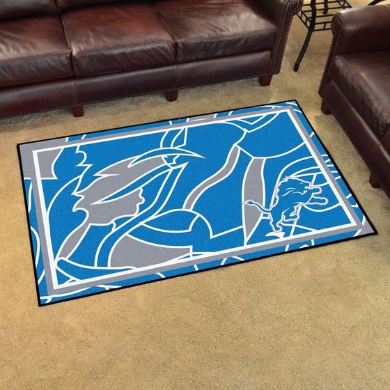 Detroit Lions 4ft. x 6ft. Plush Area Rug XFIT Design