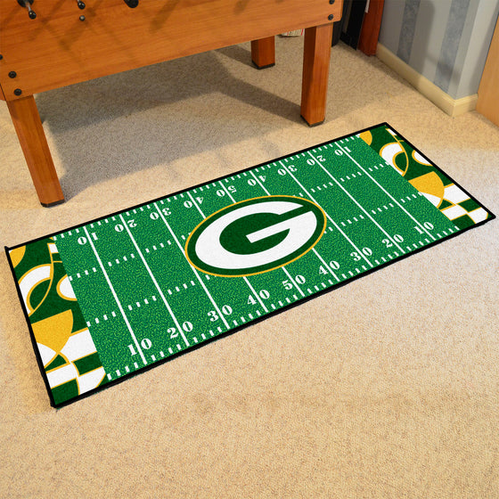 Green Bay Packers Football Field Runner Mat - 30in. x 72in. XFIT Design