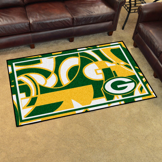 Green Bay Packers 4ft. x 6ft. Plush Area Rug XFIT Design