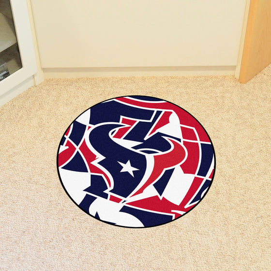 Houston Texans Roundel Rug - 27in. Diameter XFIT Design