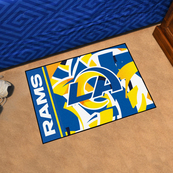 Los Angeles Rams Starter Mat XFIT Design - 19in x 30in Accent Rug