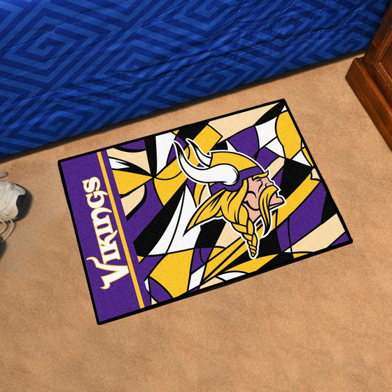 Minnesota Vikings Starter Mat XFIT Design - 19in x 30in Accent Rug