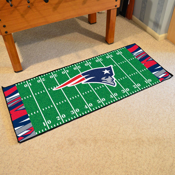 New England Patriots Football Field Runner Mat - 30in. x 72in. XFIT Design