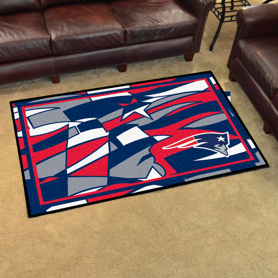 New England Patriots 4ft. x 6ft. Plush Area Rug XFIT Design