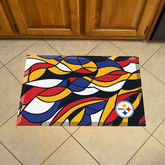 Pittsburgh Steelers Rubber Scraper Door Mat XFIT Design