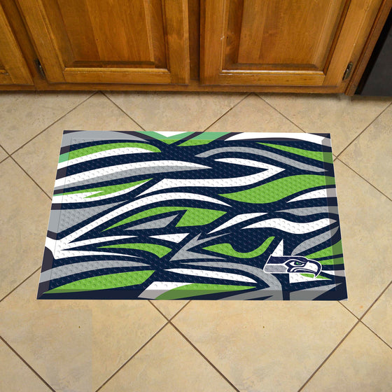 Seattle Seahawks Rubber Scraper Door Mat XFIT Design