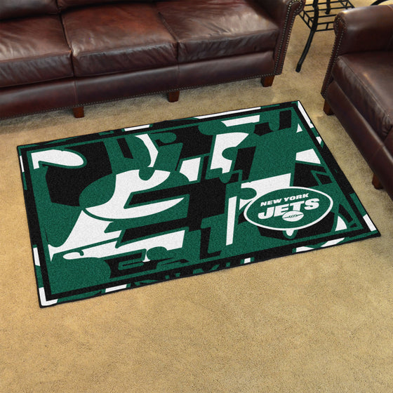 New York Jets 4ft. x 6ft. Plush Area Rug XFIT Design