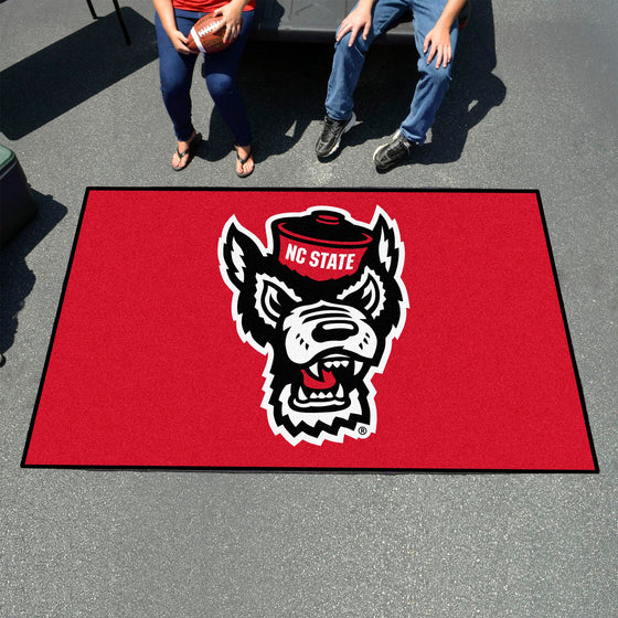 NC State Wolfpack Ulti-Mat Rug - 5ft. x 8ft., Wolf Logo