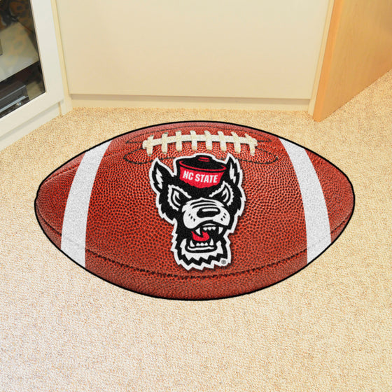 NC State Wolfpack Football Rug - 20.5in. x 32.5in., Wolf Logo