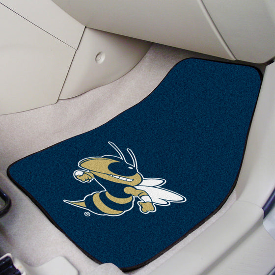 Georgia Tech Yellow Jackets Front Carpet Car Mat Set - 2 Pieces, Buzz