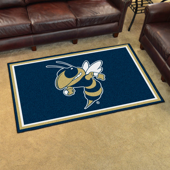 Georgia Tech Yellow Jackets 4ft. x 6ft. Plush Area Rug, Buzz