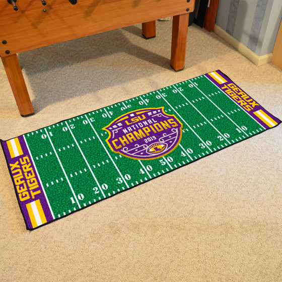 Louisiana State LSU 2019-2020 NCAA Football National Champions Football Field Runner 30"x72"