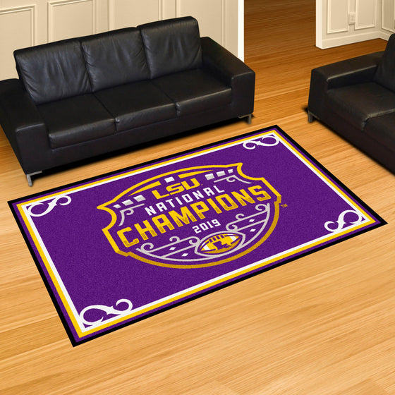 Louisiana State LSU 2019-2020 NCAA Football National Champions 5x8 Rug 59.5"x88"