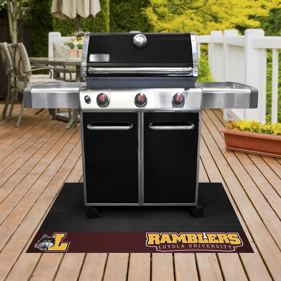 Loyola Chicago Ramblers Vinyl Grill Mat - 26in. x 42in.