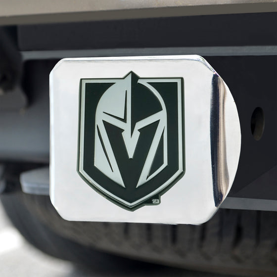 Vegas Golden Knights Chrome Metal Hitch Cover with Chrome Metal 3D Emblem