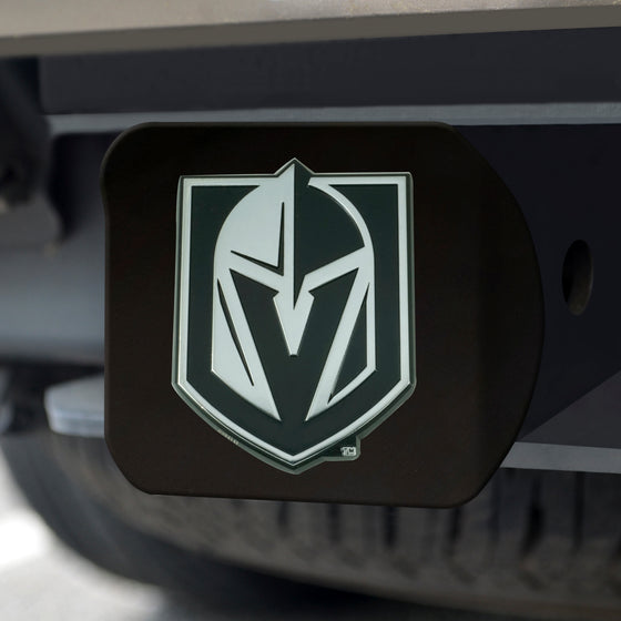 Vegas Golden Knights Black Metal Hitch Cover with Metal Chrome 3D Emblem