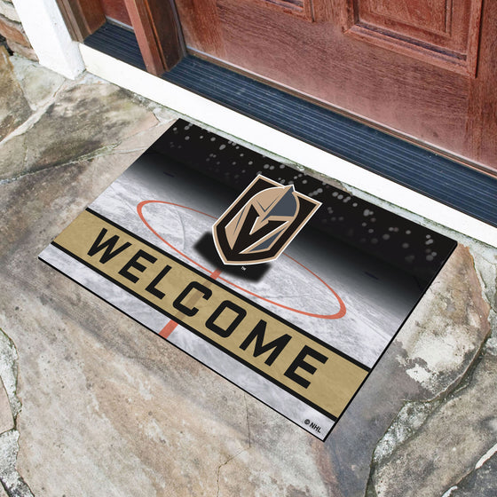 Vegas Golden Knights Rubber Door Mat - 18in. x 30in.