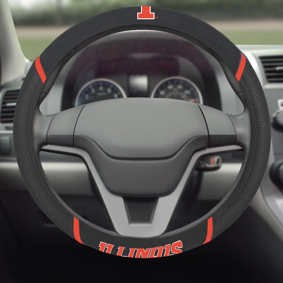 Illinois Illini Embroidered Steering Wheel Cover