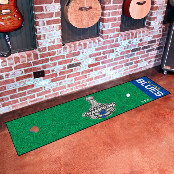 St. Louis Blues Putting Green Mat - 1.5ft. x 6ft., 2019 Stanley Cup Champions