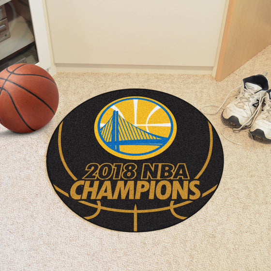 Golden State Warriors Basketball Rug - 27in. Diameter