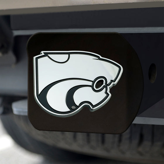 Kansas State Wildcats Black Metal Hitch Cover with Metal Chrome 3D Emblem