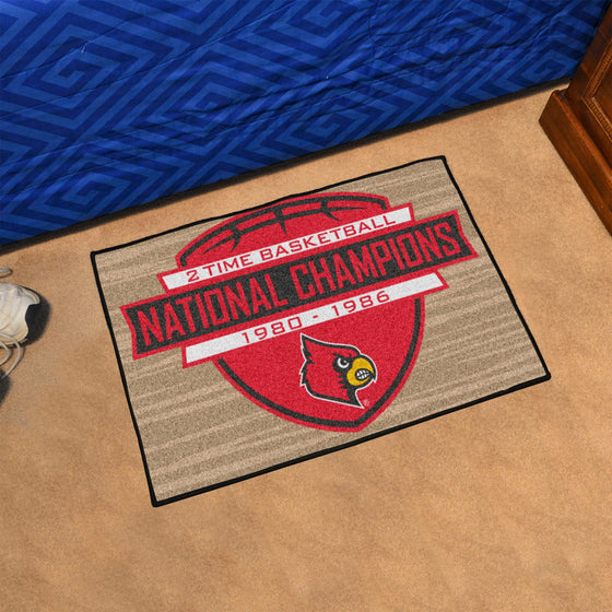 Louisville Cardinals Dynasty Starter Mat Accent Rug - 19in. x 30in.