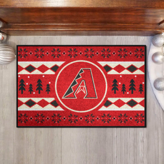 Arizona Diamondbacks Holiday Sweater Starter Mat Accent Rug - 19in. x 30in.