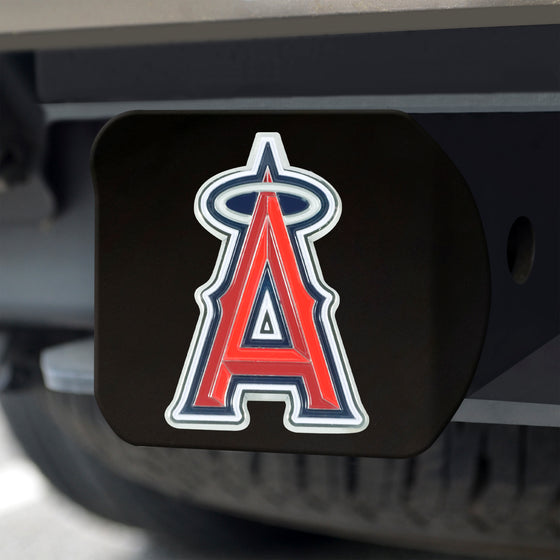 Los Angeles Angels Black Metal Hitch Cover - 3D Color Emblem