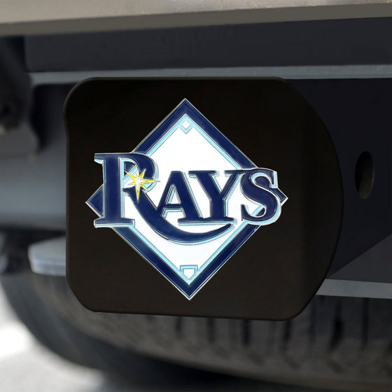 Tampa Bay Rays Black Metal Hitch Cover - 3D Color Emblem