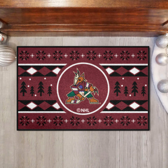 Arizona Coyotes Holiday Sweater Starter Mat Accent Rug - 19in. x 30in.