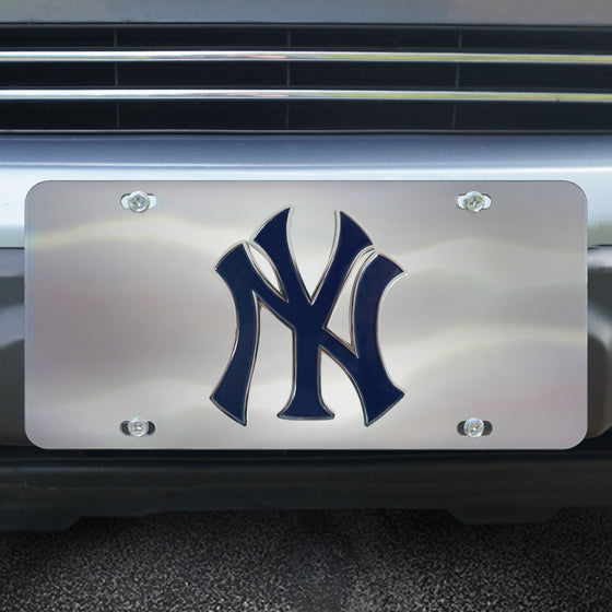 New York Yankees 3D Stainless Steel License Plate