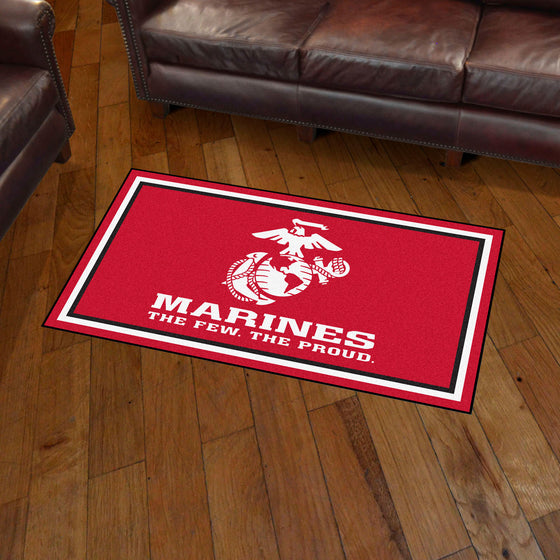 U.S. Marines 3ft. x 5ft. Plush Area Rug