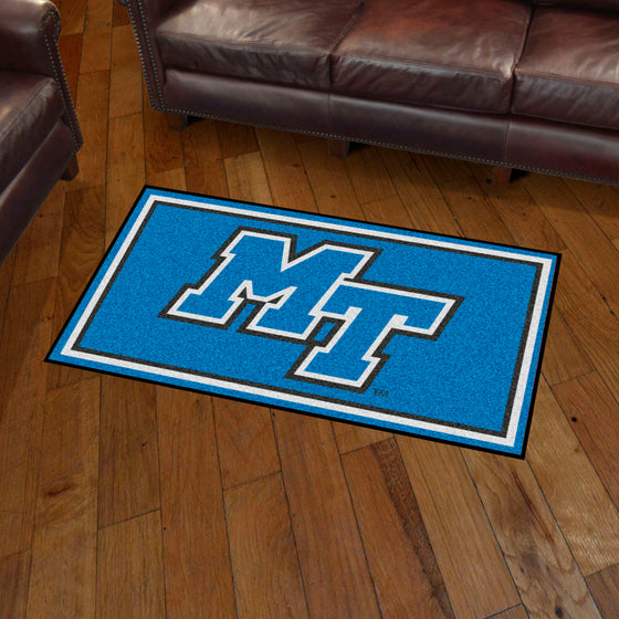 Middle Tennessee Blue Raiders 3ft. x 5ft. Plush Area Rug