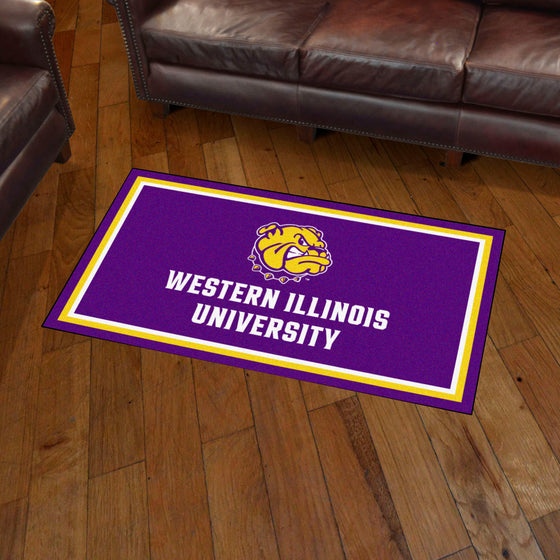 Western Illinois Leathernecks 3ft. x 5ft. Plush Area Rug