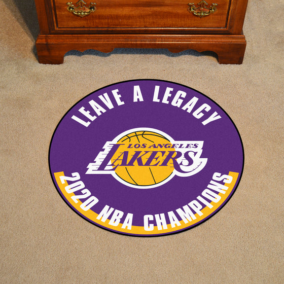 Los Angeles Lakers Basketball Rug - 27in. Diameter