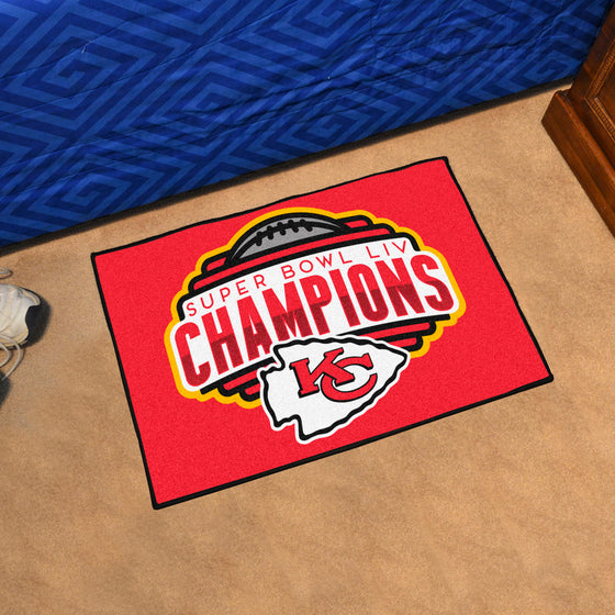 Kansas City Chiefs Dynasty Starter Mat Accent Rug - 19in. x 30in., 2020 Super Bowl LIV Champions