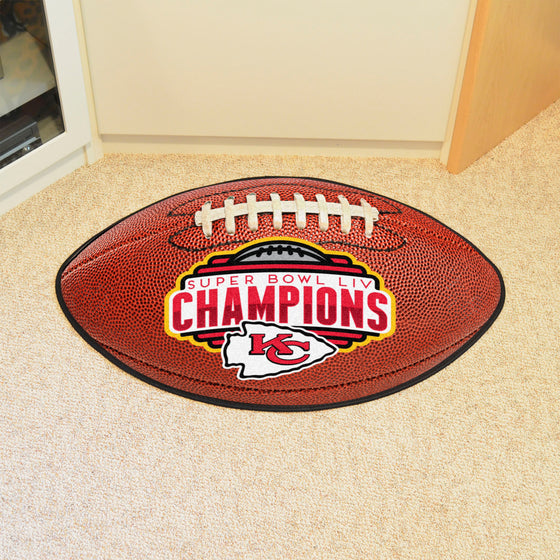 Kansas City Chiefs  Football Rug - 20.5in. x 32.5in., 2020 Super Bowl LIV Champions