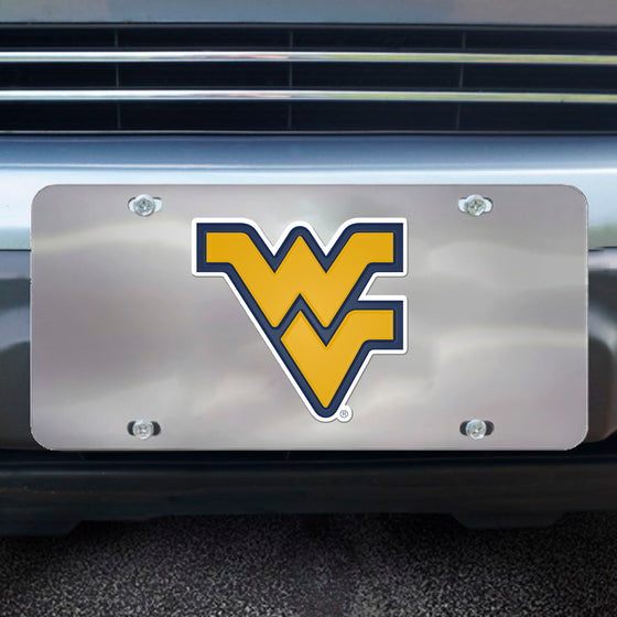 West Virginia Mountaineers 3D Stainless Steel License Plate