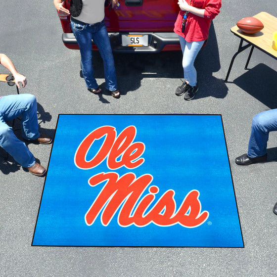 Ole Miss Rebels Tailgater Rug - 5ft. x 6ft., Light Blue Alternate