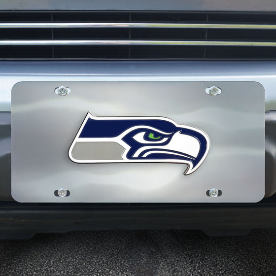 Seattle Seahawks 3D Stainless Steel License Plate