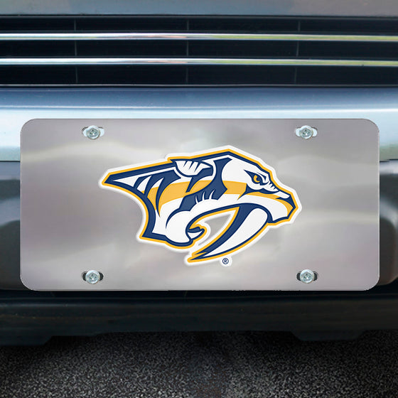 Nashville Predators 3D Stainless Steel License Plate