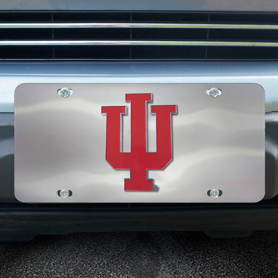 Indiana Hooisers 3D Stainless Steel License Plate